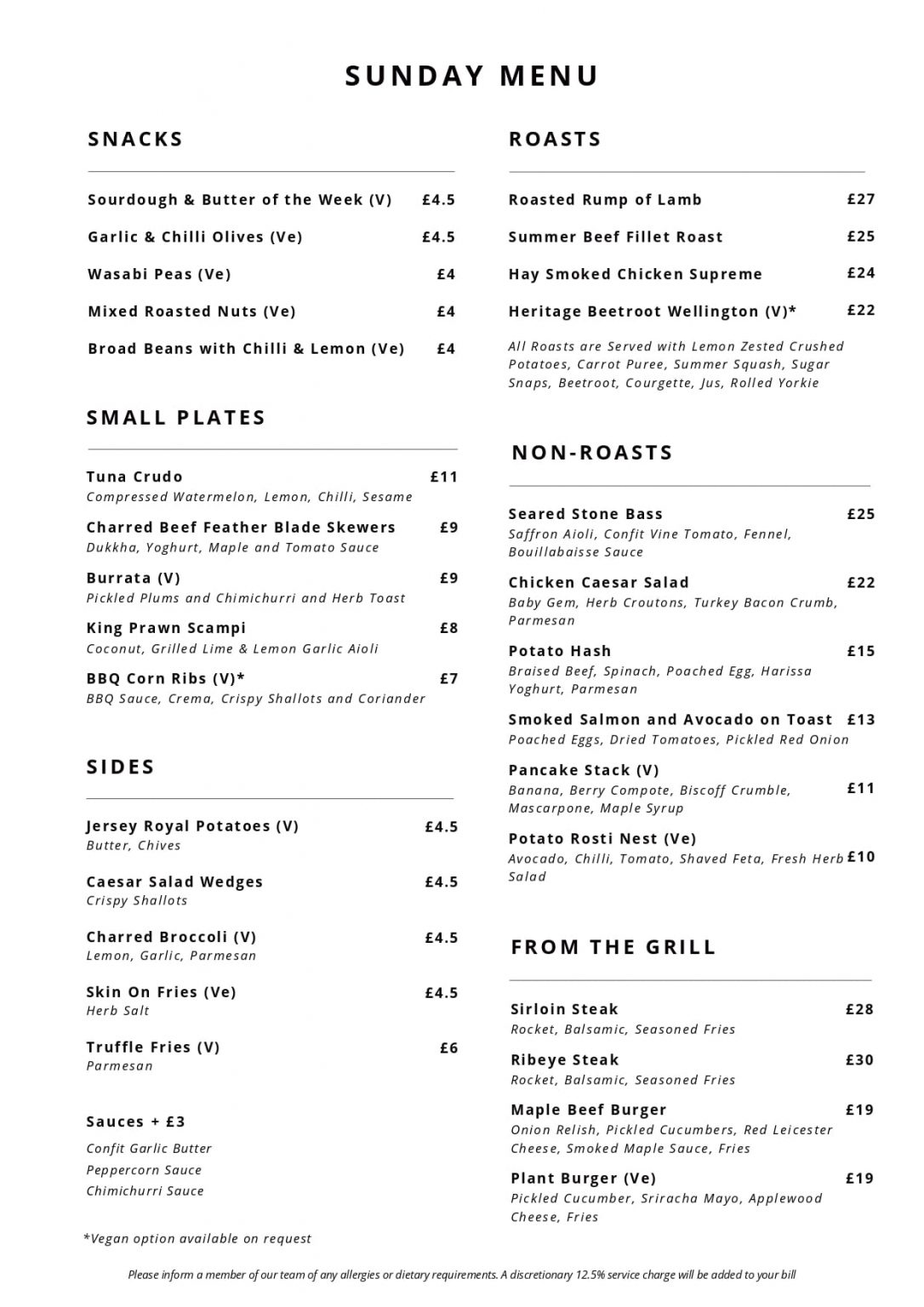 Menus - Maple Restaurant